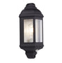 Maine  Outdoor Wall Light - Black Metal & Clear Glass