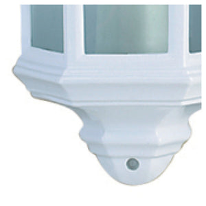 Searchlight Electric Maine  Outdoor Wall Light - White Metal & Clear Glass 280WH