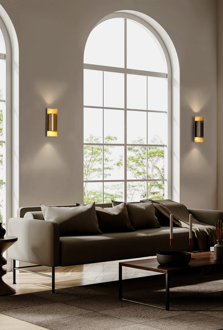Searchlight Electric Roll 2Lt Wall Light, Latte Metal 28145LT