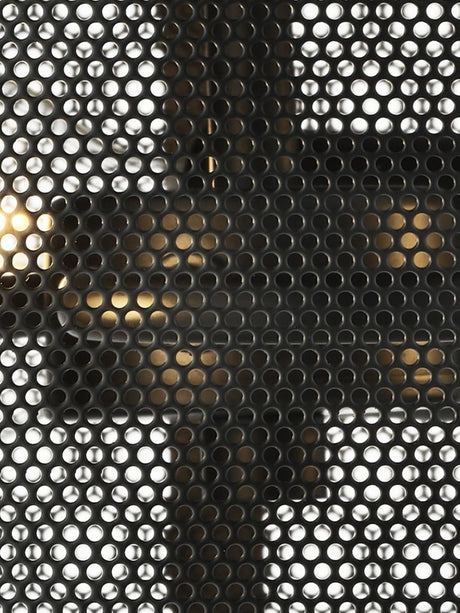 Searchlight Electric Fishnet 3Lt Flush - Matt Black Metal & Mesh Shade 2843-3BK