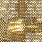 Searchlight Electric Fishnet 3Lt Flush - Matt Gold Metal & Mesh Shade 2843-3GO