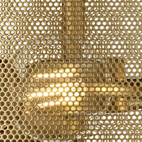 Searchlight Electric Fishnet 3Lt Flush - Matt Gold Metal & Mesh Shade 2843-3GO