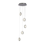 Quartz 5Lt Ceiling Pendant - Chrome & Bubble Glass