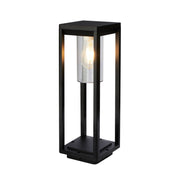 Atlanta Outdoor Post - Black Metal & Polycarbonate