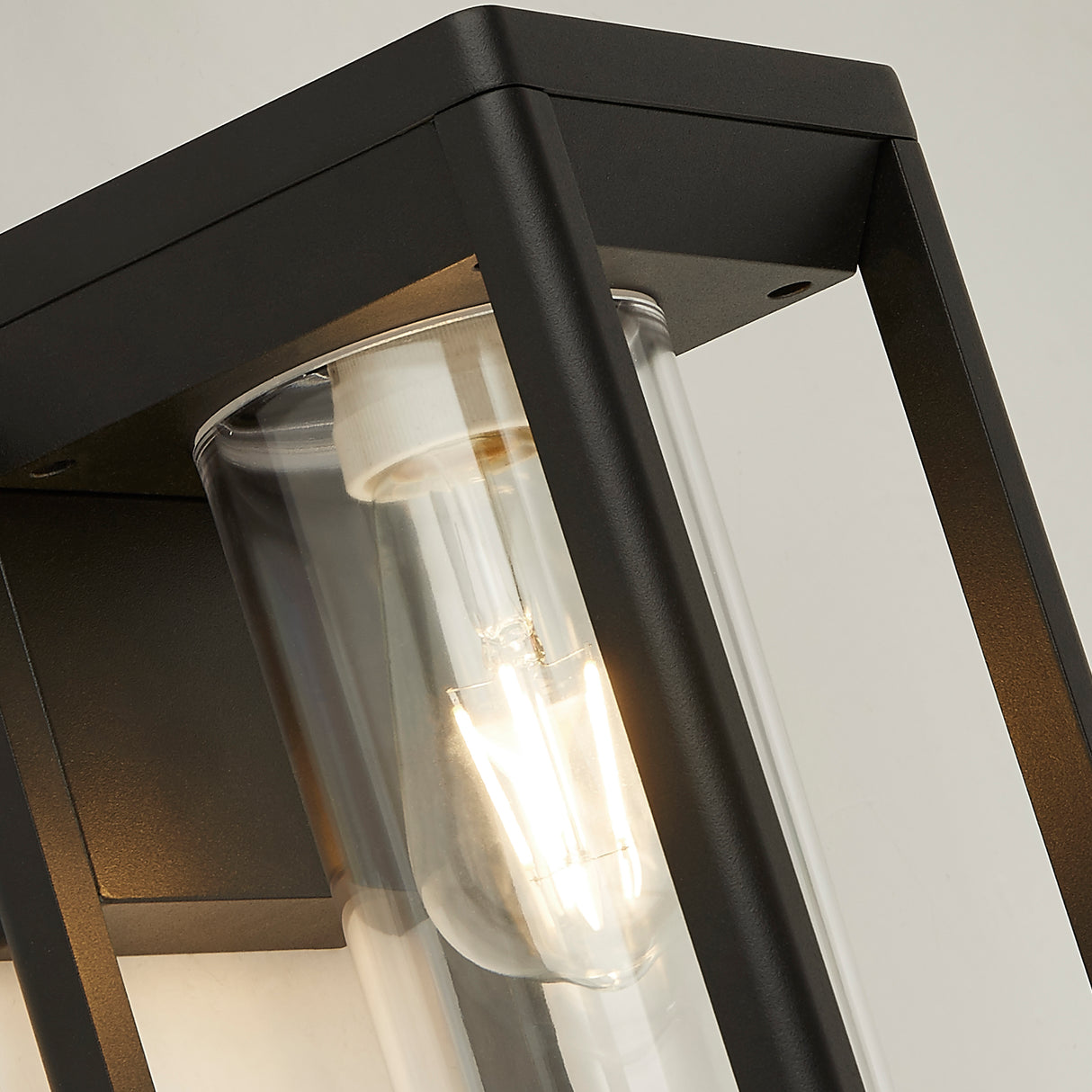 Searchlight Electric Atlanta Outdoor Wall Light - Black Metal & Polycarbonate 28731BK