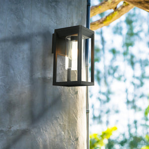 Searchlight Electric Atlanta Outdoor Wall Light - Black Metal & Polycarbonate 28731BK