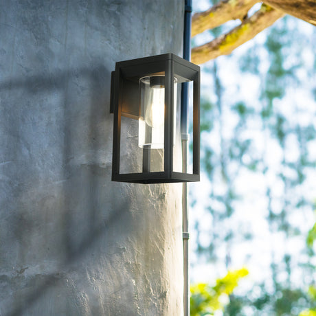 Searchlight Electric Atlanta Outdoor Wall Light - Black Metal & Polycarbonate 28731BK