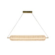 Capsule LED Convertible Pendant, Satin Brass Metal and Acryl
