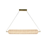 Capsule LED Convertible Pendant, Satin Brass Metal and Acryl