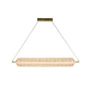 Capsule LED Convertible Pendant, Satin Brass Metal and Acryl