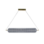 Searchlight Electric Capsule LED Convertible Pendant, Satin Brass Metal and Acryl 28800SB