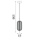 Searchlight Electric Capsule LED Pendant, Satin Brass Metal and Acrylic Shade 28803SB
