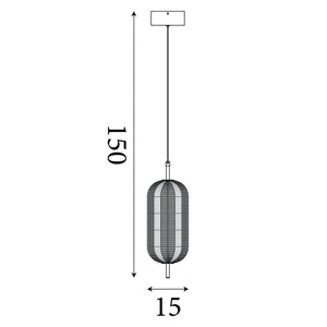 Searchlight Electric Capsule LED Pendant, Satin Brass Metal and Acrylic Shade 28803SB