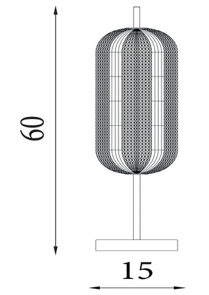 Searchlight Electric Capsule LED Table Lamp, Satin Brass Metal and Acrylic Shade 28805SB