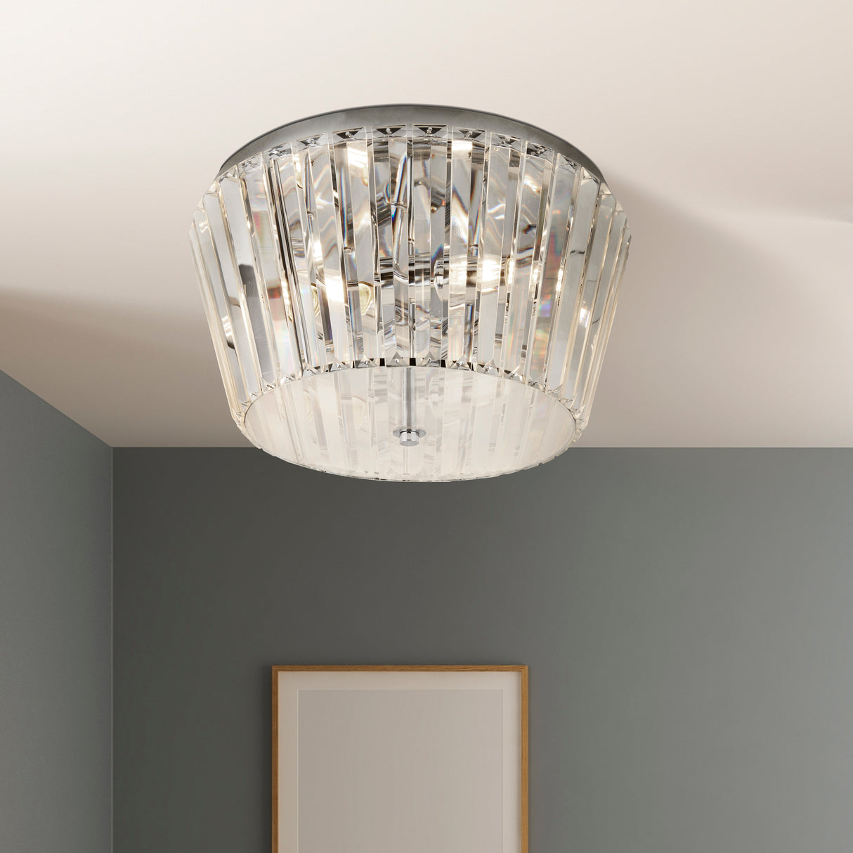 Searchlight Electric Tiara 3Lt Flush - Chrome Meal 2893-3CC