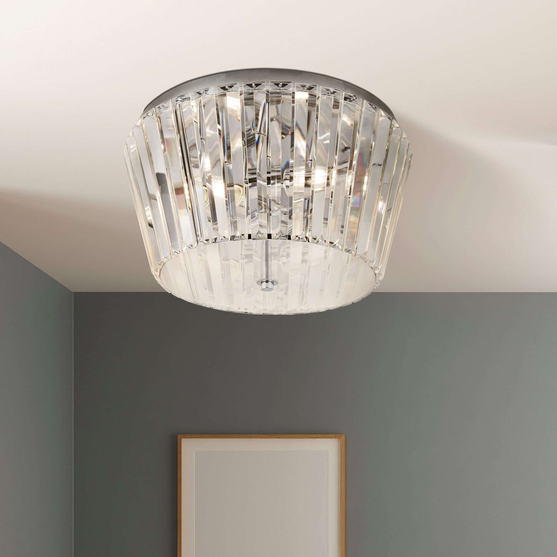 Searchlight Electric Tiara 3Lt Flush - Chrome Meal 2893-3CC