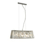 Tiara 4Lt Pendant - Chrome & Crystal