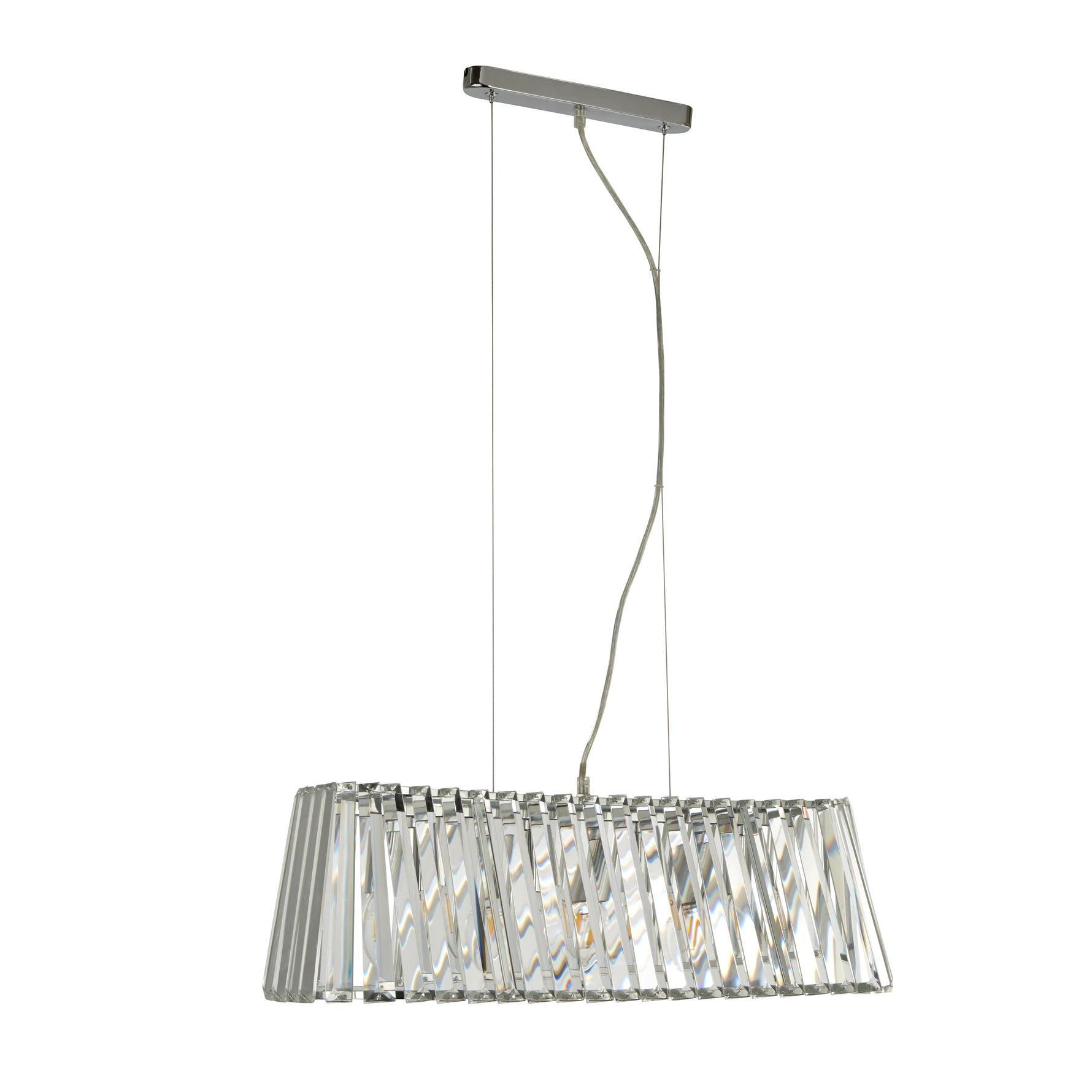 Searchlight Electric Tiara 4Lt Pendant - Chrome & Crystal 2894-4CC