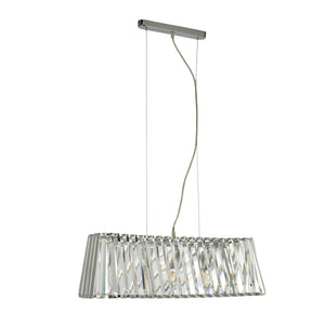 Searchlight Electric Tiara 4Lt Pendant - Chrome & Crystal 2894-4CC