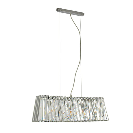 Searchlight Electric Tiara 4Lt Pendant - Chrome & Crystal 2894-4CC