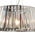 Searchlight Electric Tiara 5Lt Pendant to Semi-Flush - Chrome Metal & Clear Glass 2895-5CC