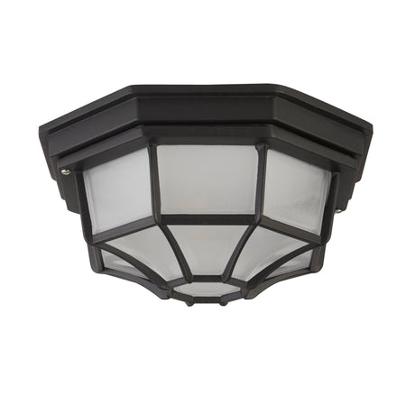 Searchlight Electric Vermont Outdoor Wall/Ceiling Light - Black Metal & Glass 2942BK