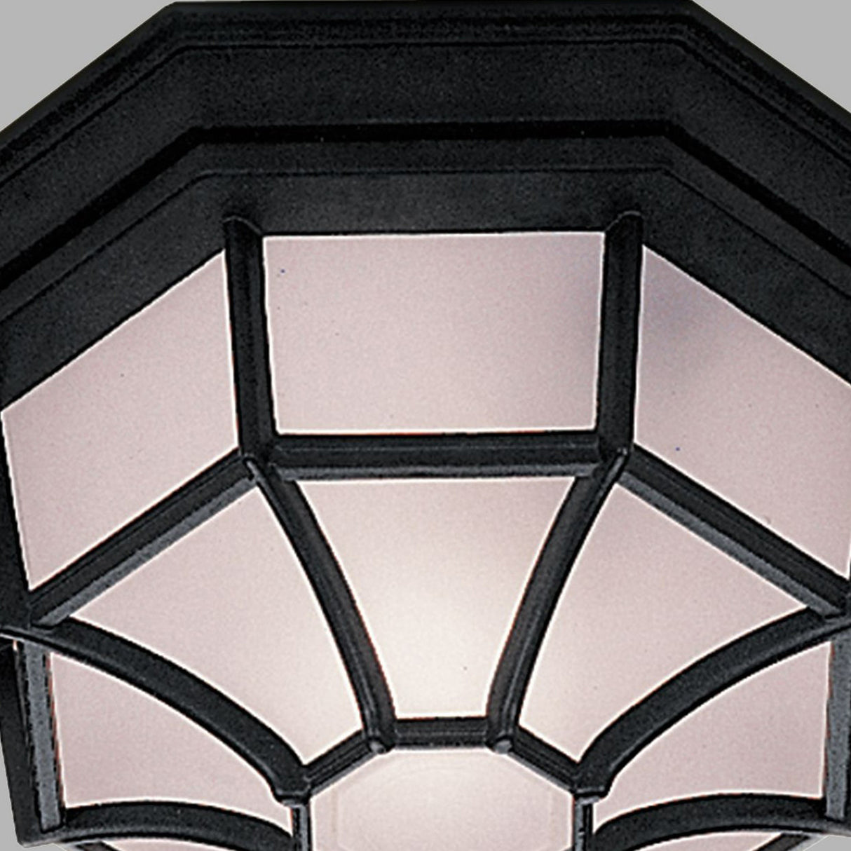 Searchlight Electric Vermont Outdoor Wall/Ceiling Light - Black Metal & Glass 2942BK