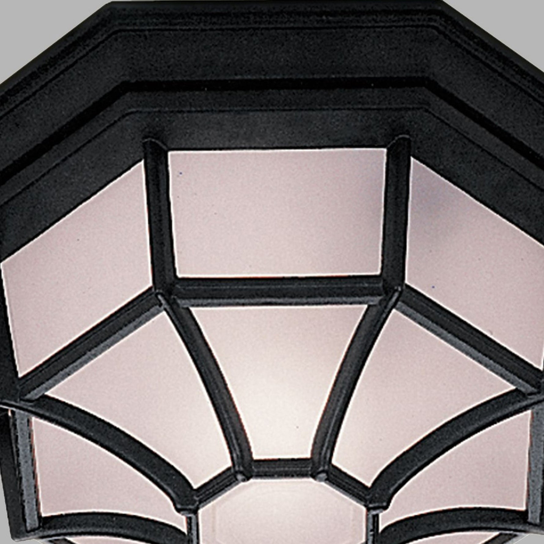 Searchlight Electric Vermont Outdoor Wall/Ceiling Light - Black Metal & Glass 2942BK