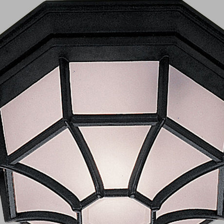 Searchlight Electric Vermont Outdoor Wall/Ceiling Light - Black Metal & Glass 2942BK