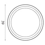 Searchlight Electric Saucer LED Flush, White and Latte Metal 29612-39WH