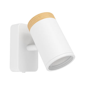 Eglo EU Castorama LED Single Wall Spotlight White & Brown