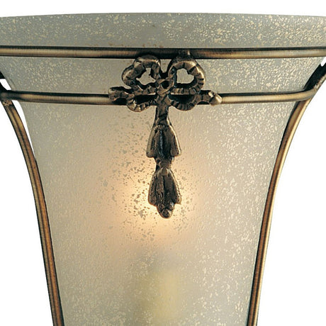 Searchlight Electric Nashville Wall Light - Antique Brass & Scavo Glass 30002