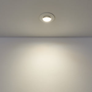 Eglo EU GEDREZ Recessed LED Light – White, CCT Selectable, Warm to Cool White, Slim Indoor Ceiling Downlight