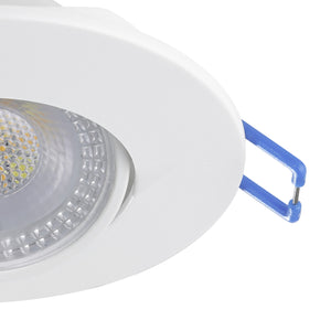 Eglo EU GEDREZ Recessed LED Light – White, CCT Selectable, Warm to Cool White, Slim Indoor Ceiling Downlight