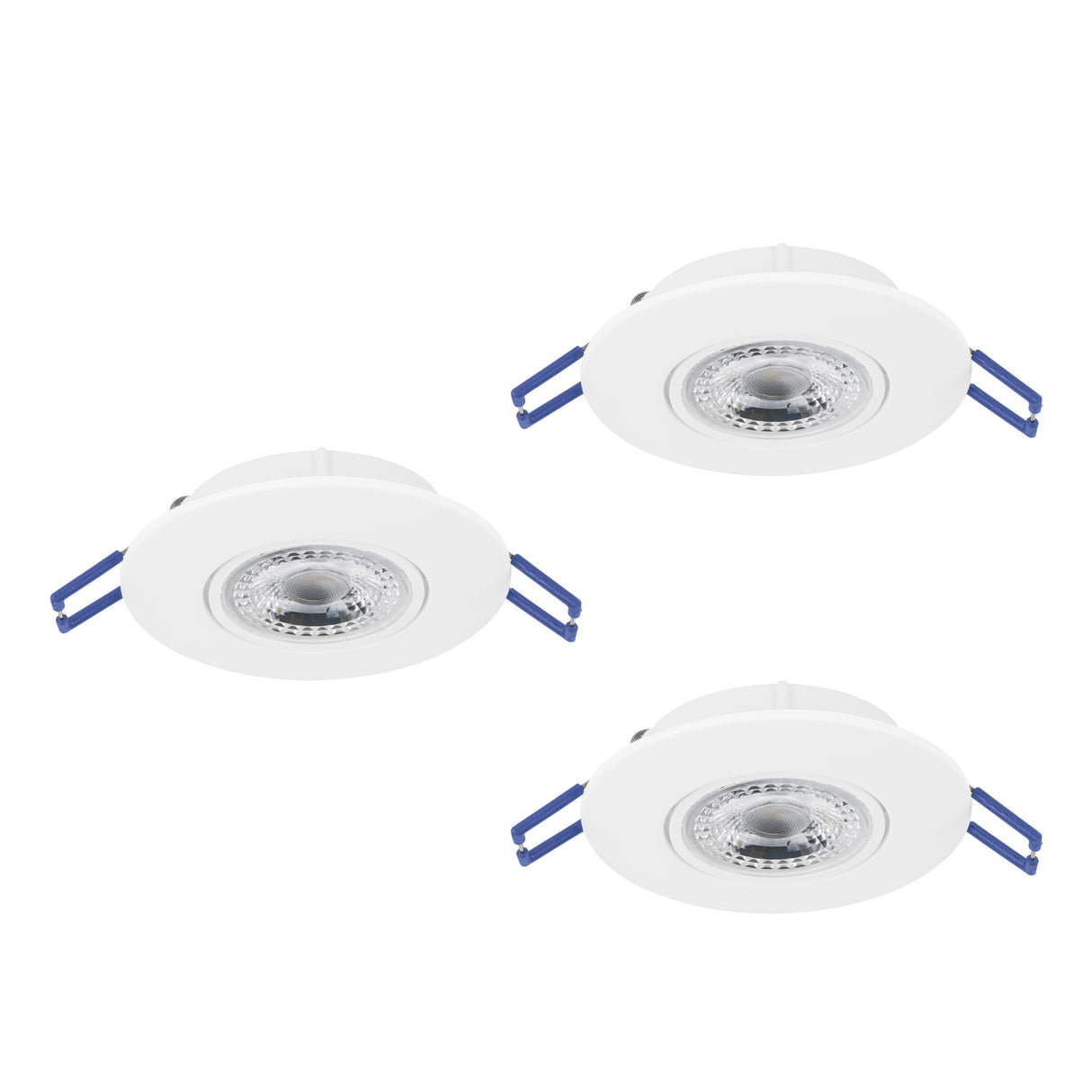 Eglo EU GEDREZ Recessed LED Light – White, CCT Selectable, Warm to Cool White, Slim Indoor Ceiling Downlight