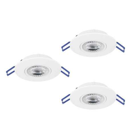 Eglo EU GEDREZ Recessed LED Light – White, CCT Selectable, Warm to Cool White, Slim Indoor Ceiling Downlight