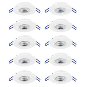 Eglo EU GEDREZ Recessed LED Light – White, CCT Selectable, Ultra High Output, Warm to Cool White, Slim Indoor Downlight