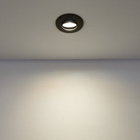 Eglo EU GEDREZ Recessed LED Light – Black, CCT Selectable, Warm to Cool White, Slim Indoor Ceiling Downlight