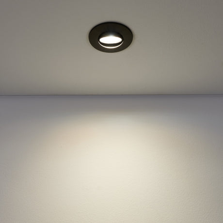 Eglo EU GEDREZ Recessed LED Light – Black, CCT Selectable, Warm to Cool White, Slim Indoor Ceiling Downlight