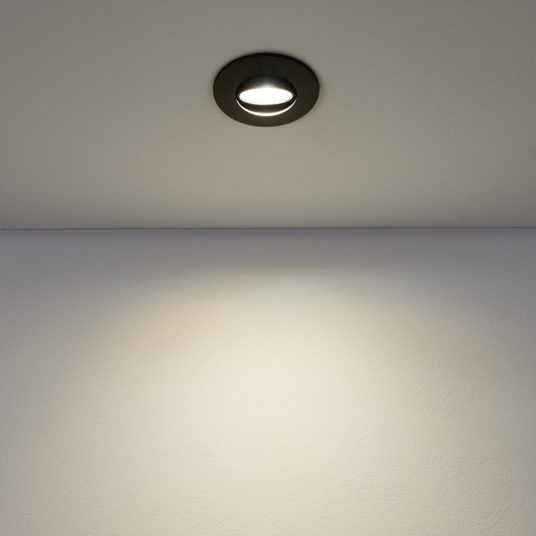 Eglo EU GEDREZ Recessed LED Light – Black, CCT Selectable, High Output, Warm to Cool White, Slim Indoor Downlight