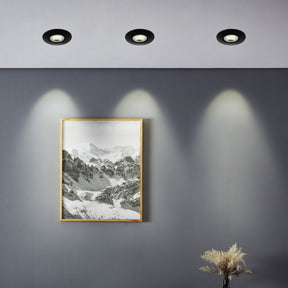 Eglo EU GEDREZ Recessed LED Light – Black, CCT Selectable, High Output, Warm to Cool White, Slim Indoor Ceiling Downlight