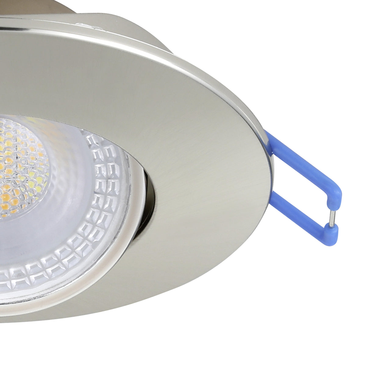Eglo EU GEDREZ Recessed LED Light – Satin Nickel, CCT Selectable, Ultra High Output, Warm to Cool White, Slim Indoor Downlight