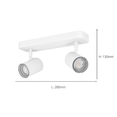 Eglo EU Consuma 1 LED Dual Bathroom Spotlight White Steel
