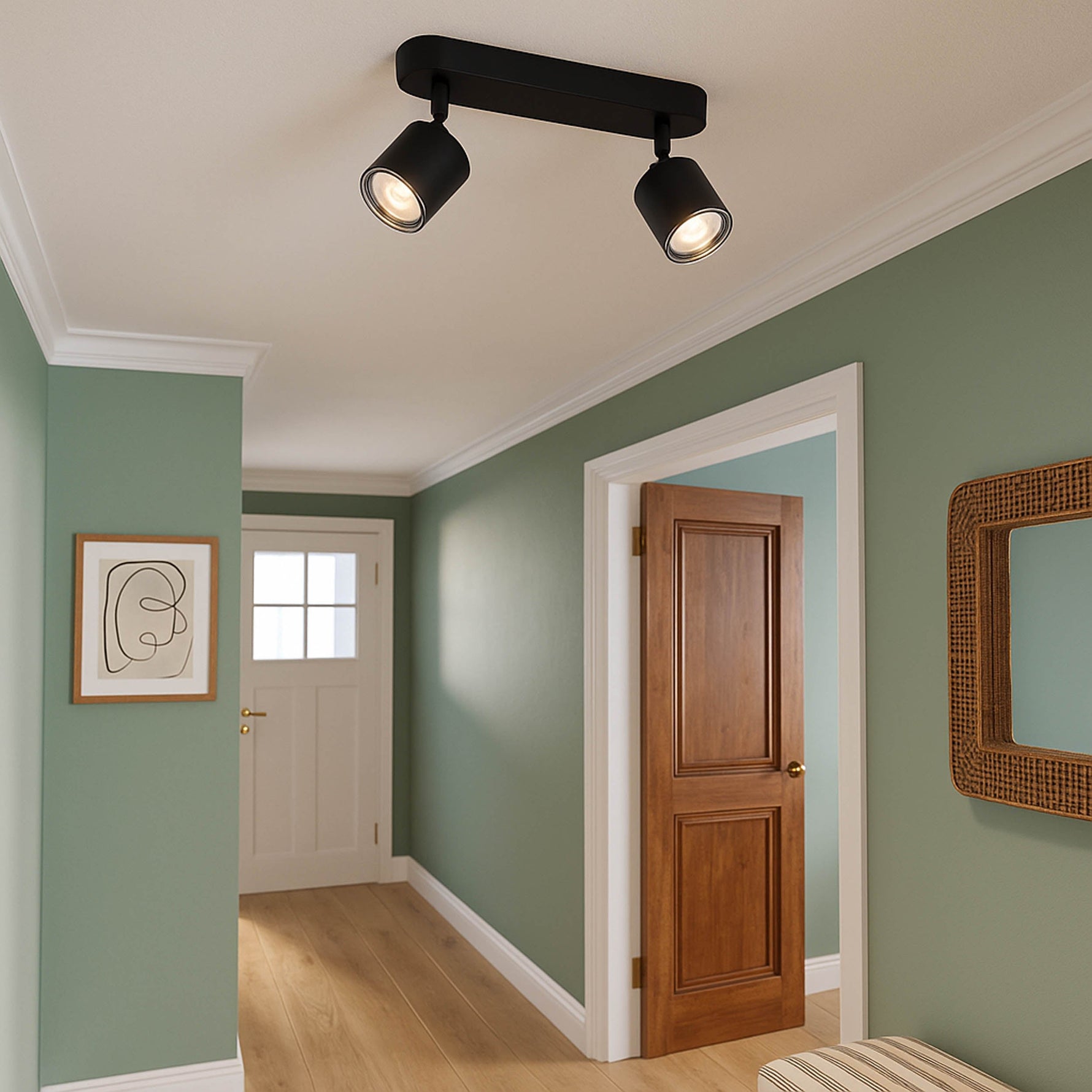 Eglo EU Consuma 1 LED Single Bathroom Spotlight Black Steel product image - Endon Lighting from First Light Direct with great prices and fast UK delivery