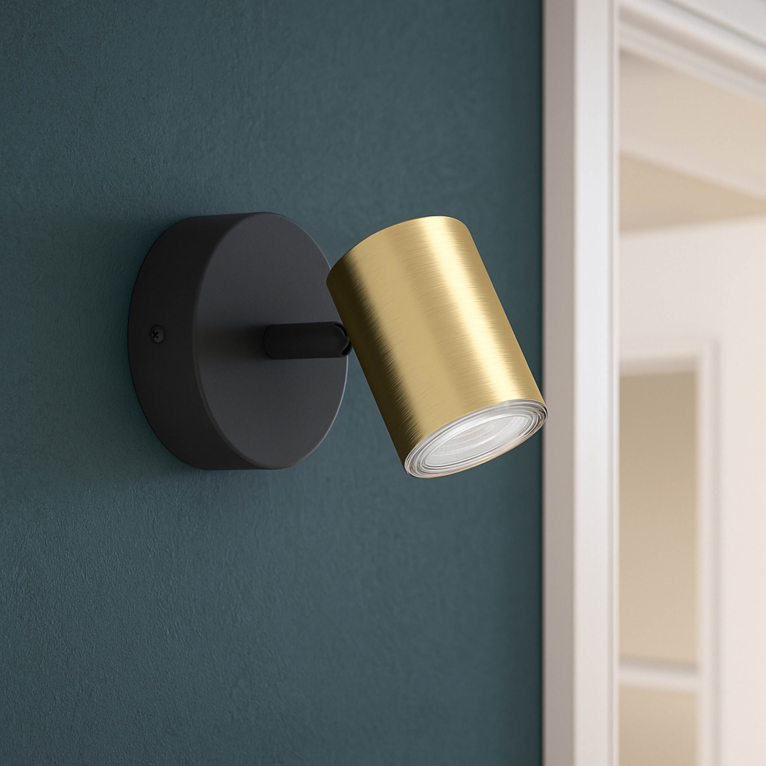 Eglo EU Consuma 1 LED Triple Bathroom Spotlight Black & Brushed Brass