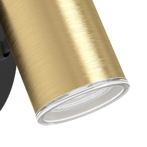 Eglo EU Consuma 1 LED Single Bathroom Spotlight Black & Brushed Brass Steel