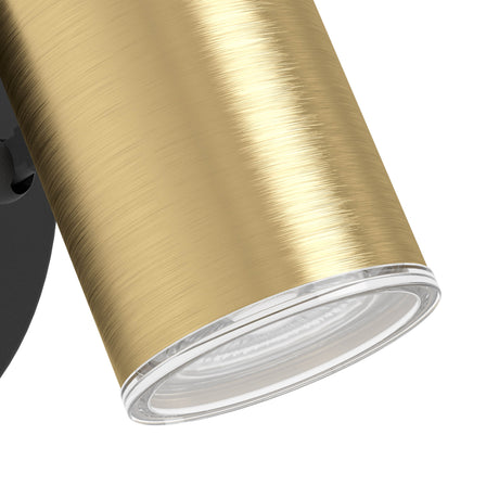 Eglo EU Consuma 1 LED Single Bathroom Spotlight Black & Brushed Brass Steel