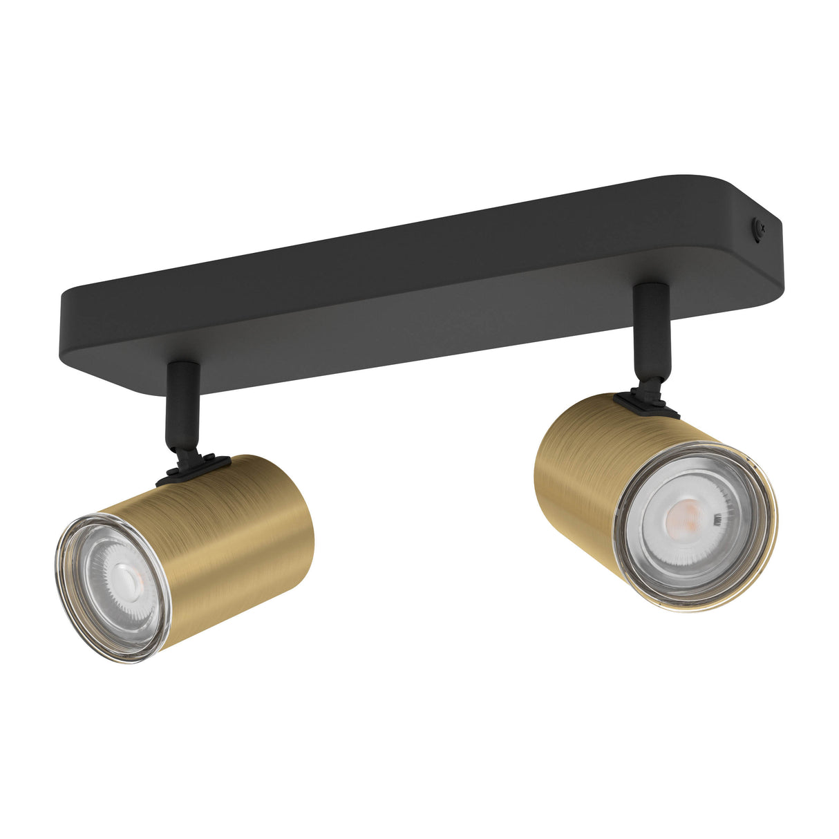 Eglo EU Consuma 1 LED Dual Bathroom Spotlight Black & Brushed Brass Steel