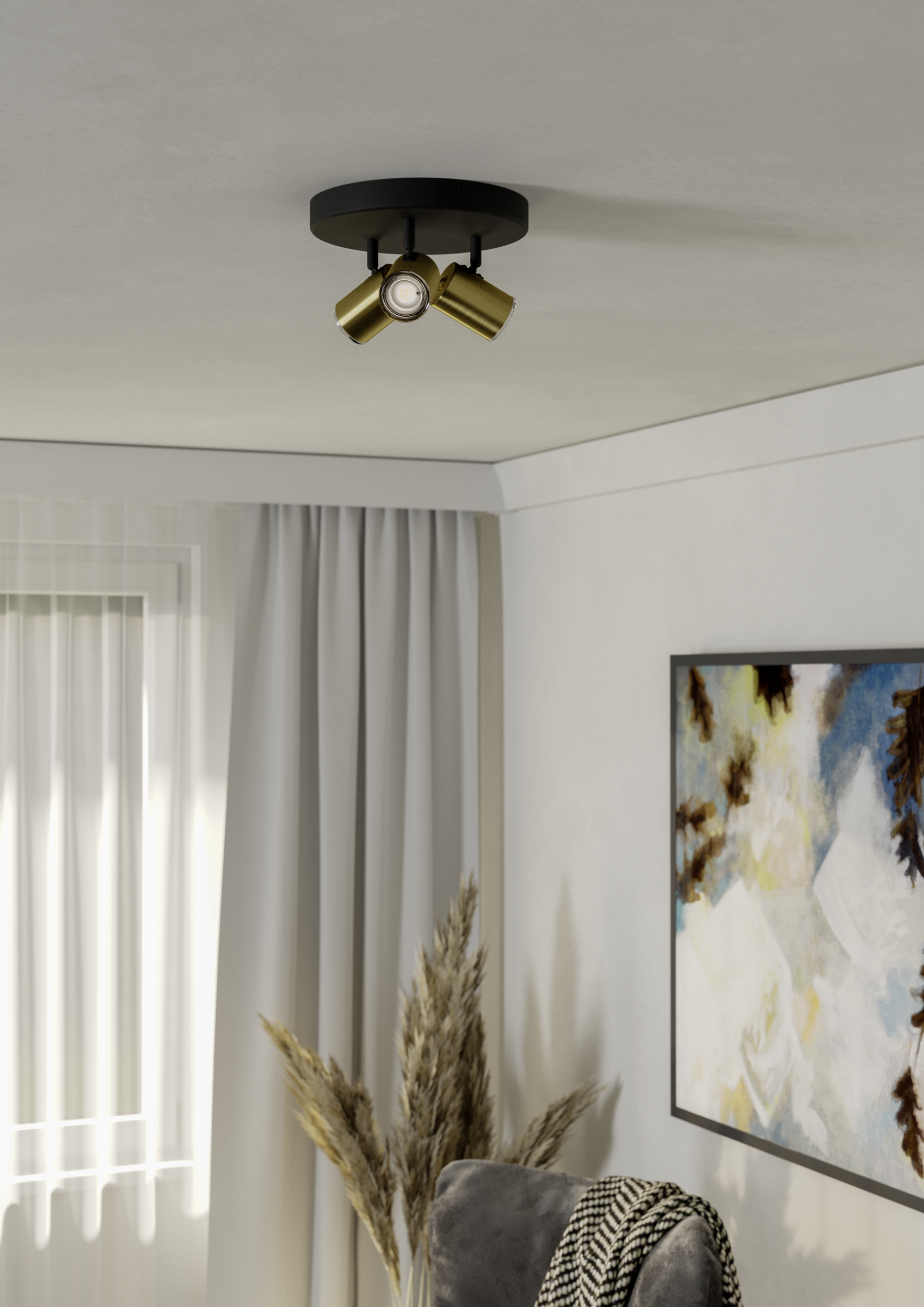 Eglo EU Consuma 1 LED Dual Bathroom Spotlight Black Steel