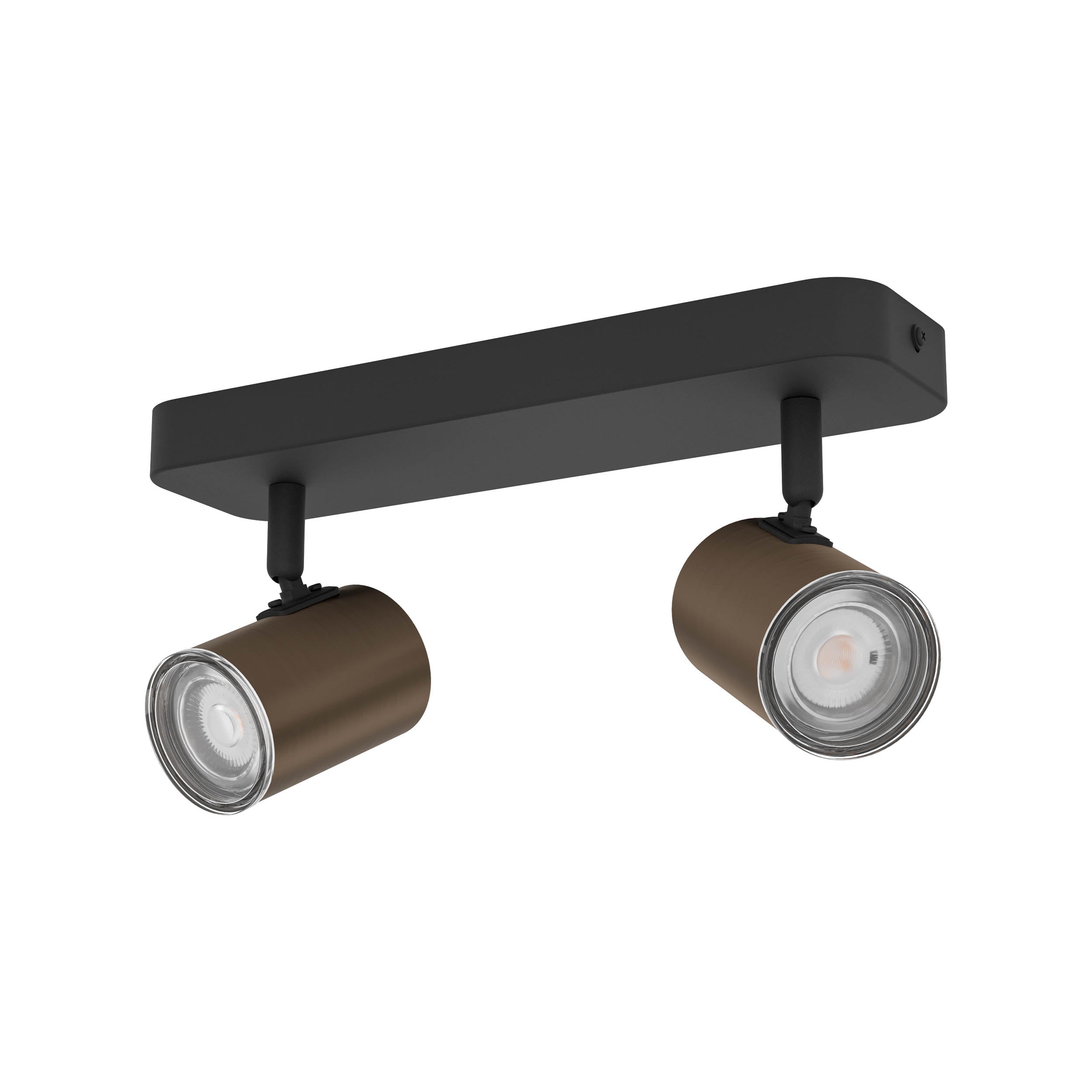 Eglo EU Consuma 1 LED Single Bathroom Spotlight Black & Bronze Steel product image - Endon Lighting from First Light Direct with great prices and fast UK delivery